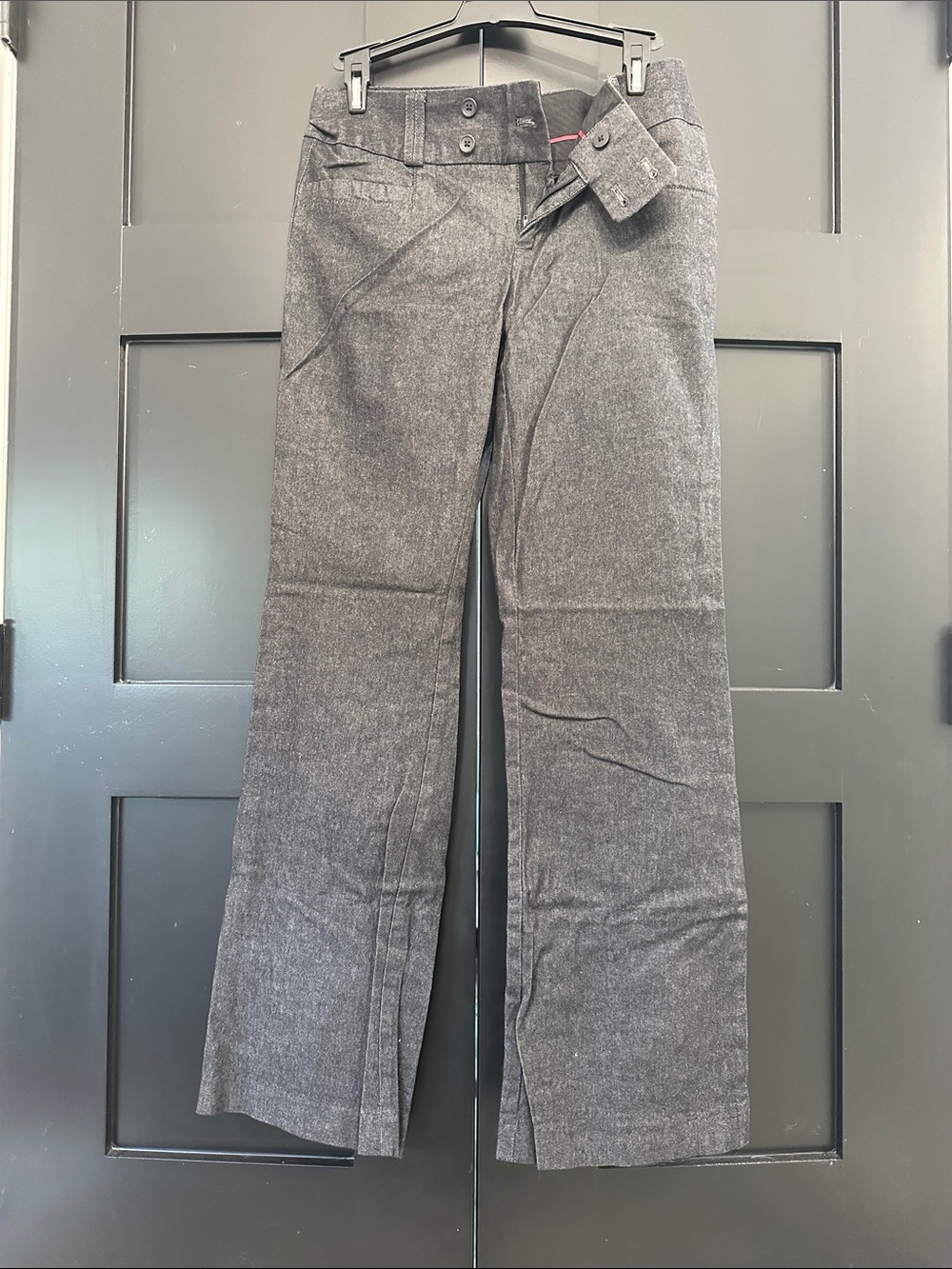 Banana Republic Martin Fit Charcoal Gray Dress Pants - Wide Leg